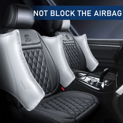 Housse de siege de voiture chauffant noir avant airbag latereaux