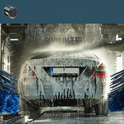 Radar de Recul SafePark Noir Automobile installe sur voiture au lavage