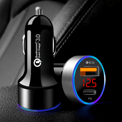 Bluetooth pour la voiture LedCarCharger Gris Automobile kit en vue