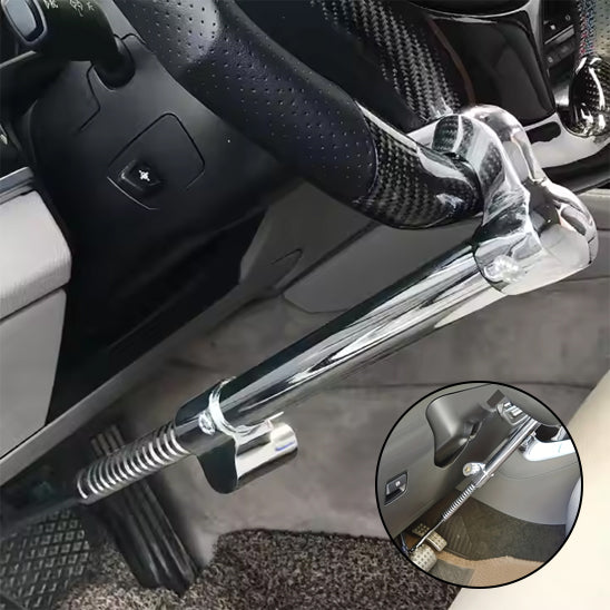 canne antivol voiture installe dans une auto de sport