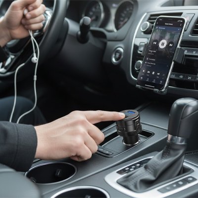 Connexion Transmetteur fm bluetooth MP3 Player