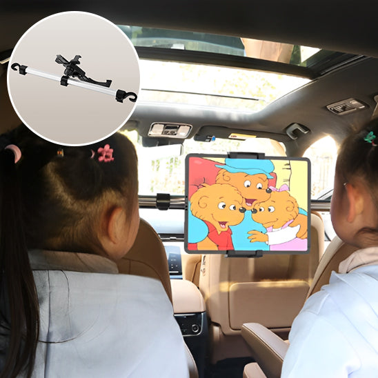 deux petites filles regardant anime sur tablette grand large voiture avec petite image de la fixation