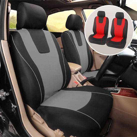 housse de siege voiture tissulin avant gris en haut couleur rouge