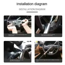 installation de antivol voiture pour volant sur une citadine