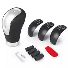 pommeau de vitesse bicolore sport coutures noires et kit installation