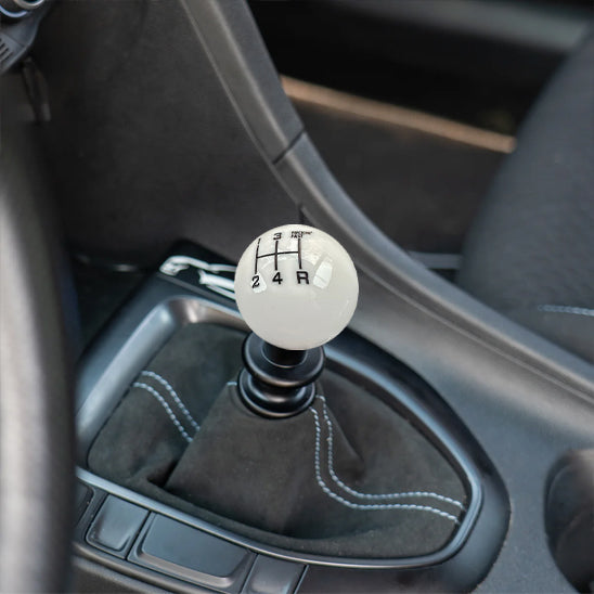 pommeau de vitesse retro six vitesses boule blanche