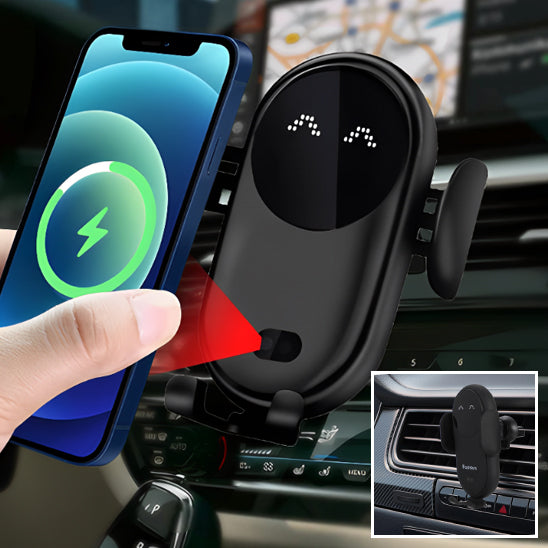 support chargeur téléphone voiture areonic personne approchant un appareil téléphonique