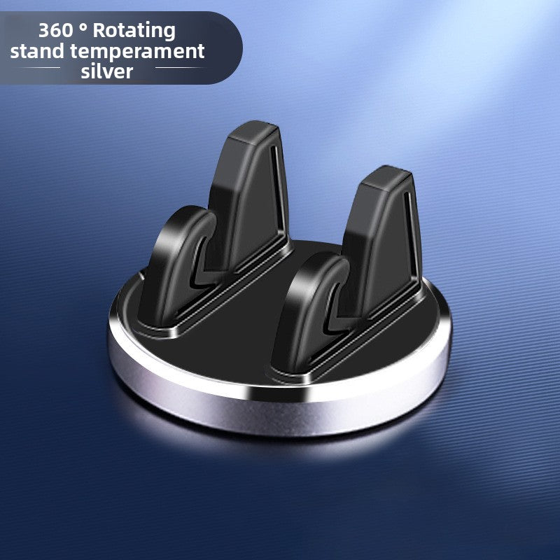 support telephone pour voiture a bras couleur argent et dessus noir