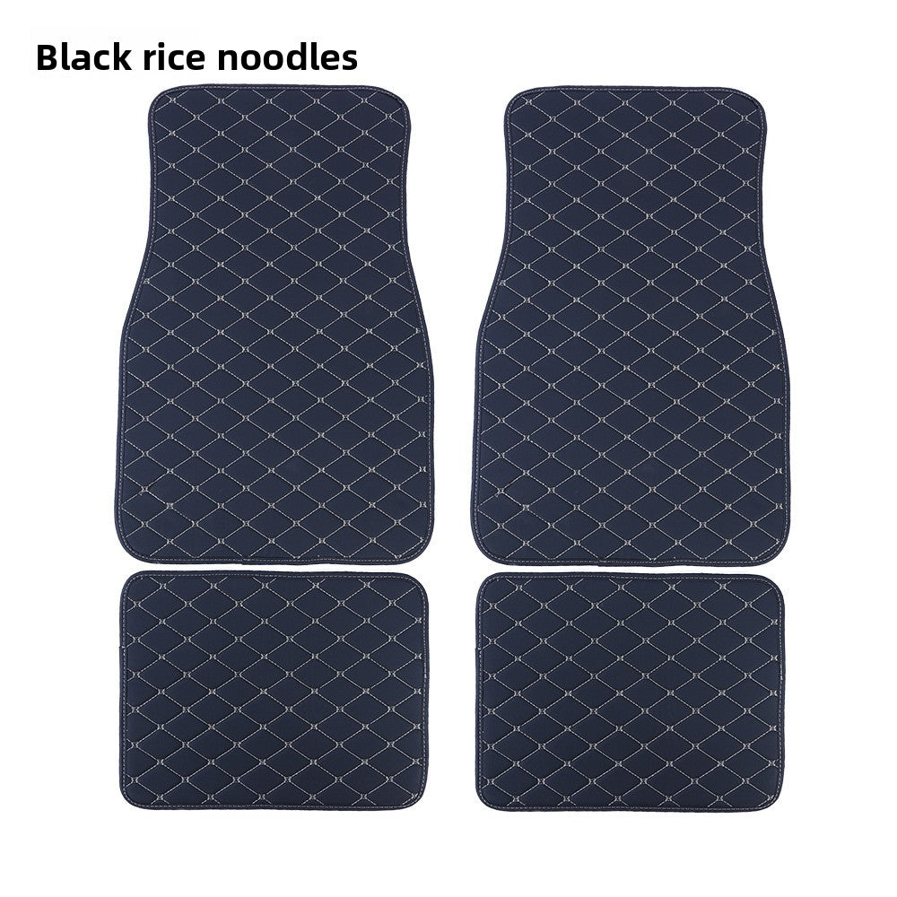 tapis de sol de voiture noir blanc 4 pieces