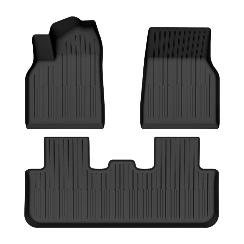 tapis de sol pour voiture le set avant arriere noir plastique lavable