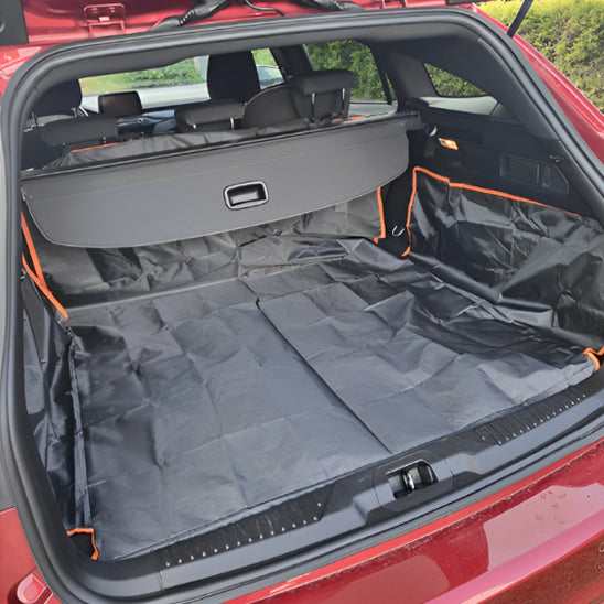 tapis housse de protection coffre voiture pose recto dans auto