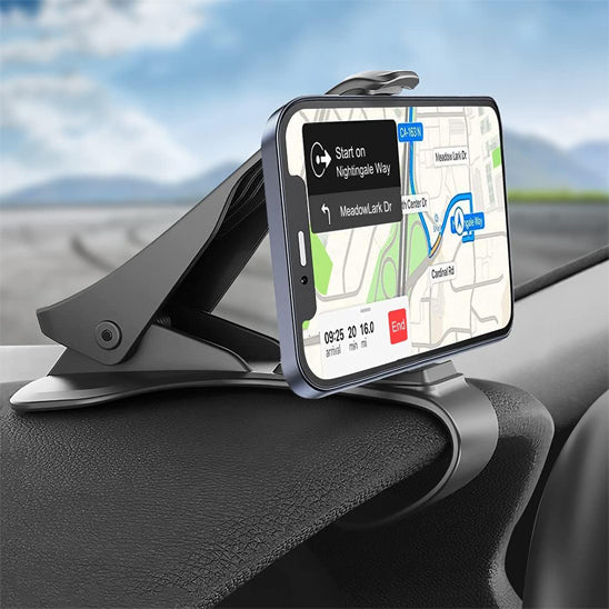 telephone en mode GPS sur support voiture pour tableau de bord