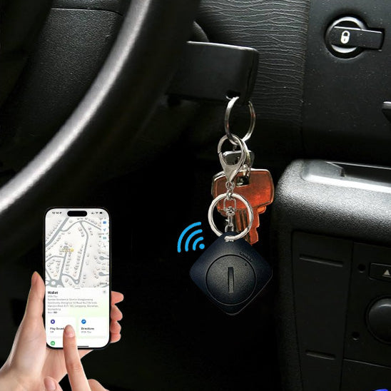traceur GPS voiture intelligent en interaction avec telephone intelligent