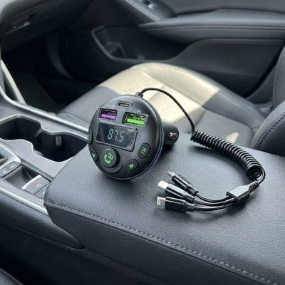 Transmetteur FM Bluetooth 5.0 trois en 1 avant installation