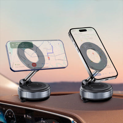 2 positions appareil sur Support de téléphone voiture Magnetic vacuum