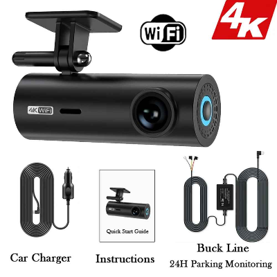 Accessoires dashcam pour voiture 4K HDR discret complet