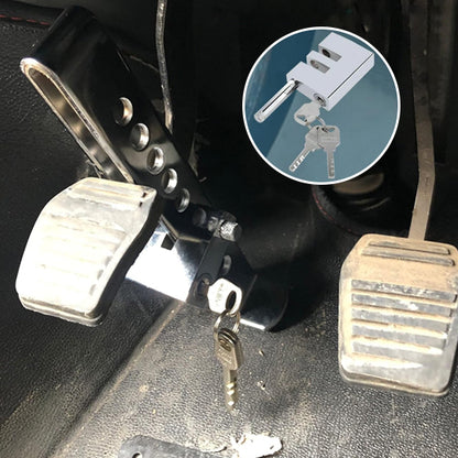 antivol voiture frein installe sur pedale arret petite foto serrure et clefs