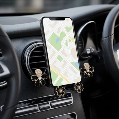 Appareil installé sur Support téléphone voiture Fleur