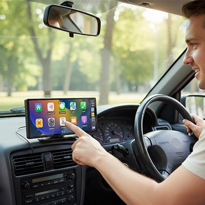 Autoradio 2din Écran 10.26 pouces vue côté conducteur gauche