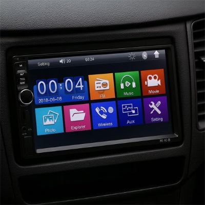 Autoradio 2din HD écran tactile vue de face