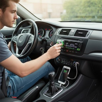 Autoradio bluetooth 1din D3114 capté sur fréquence FM