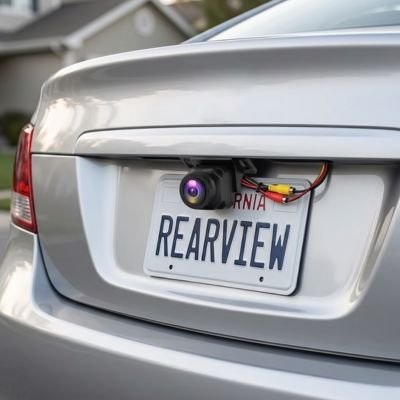 Caméra de recul Vision HD Discret installé sur portière coffre 