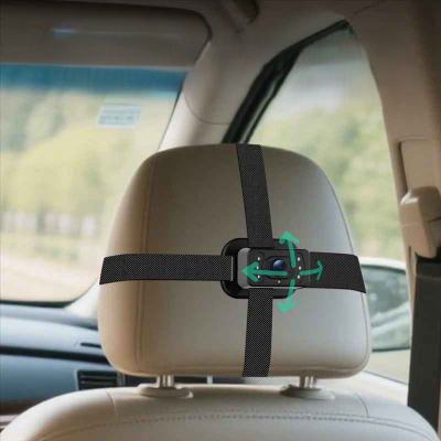 camera en voiture Écran appui-tête bébé installé
