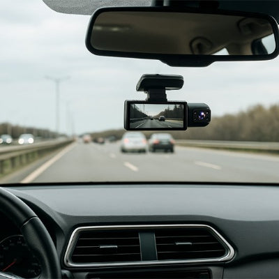 Caméra pour la voiture Dashcam double objectif Installée sur pare brise