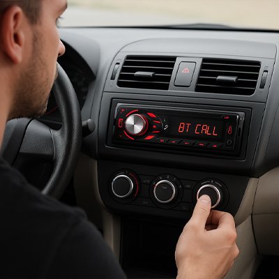 Conducteur touchant bouton Autoradio bluetooth Télécommande