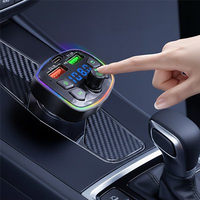 Connexion Allume cigare bluetooth Ports deux couleurs