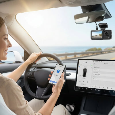 Connexion bluetooth dash cam dashboard caméscope
