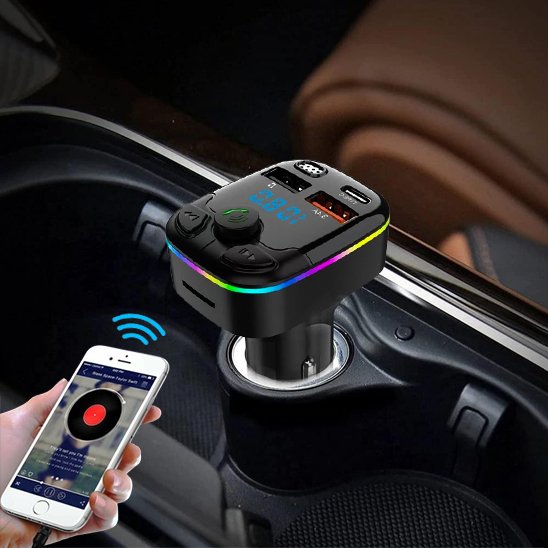 Connexion Transmetteur FM Bluetooth Lecteur MP3 avec téléphone