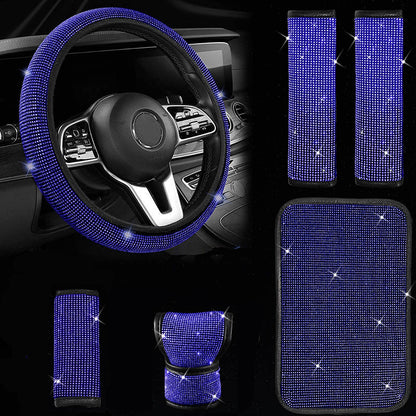 couvre volant bleu diamant le set complet