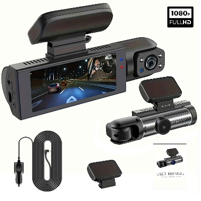 dashcam pour voiture Mini camera Dvr à double objectif