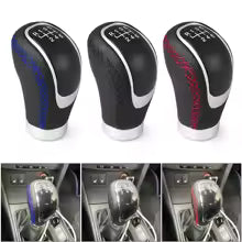 differentes couleurs du pommeau de levier de vitesse alu cuir surpiquer