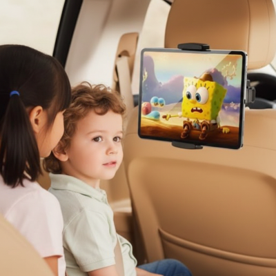 Enfants regardent vidéo sur support tablette pour voiture Appui-tête réglable 