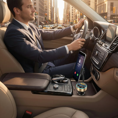 fm transmetteur bluetooth Stéréo Charge Rapide en mode appel         