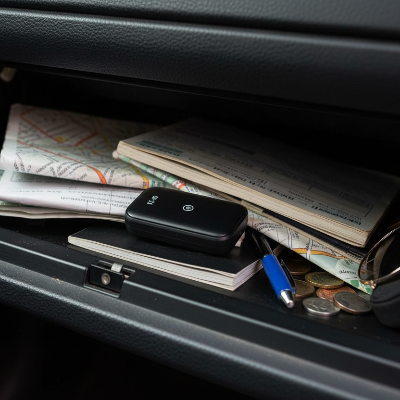 gps traceur voiture Temps Réel Compact dans boite à gants
