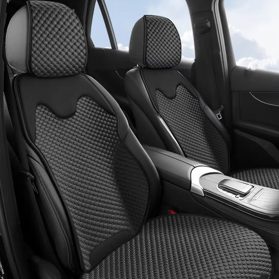 housse de luxe de siege voiture blanc gris