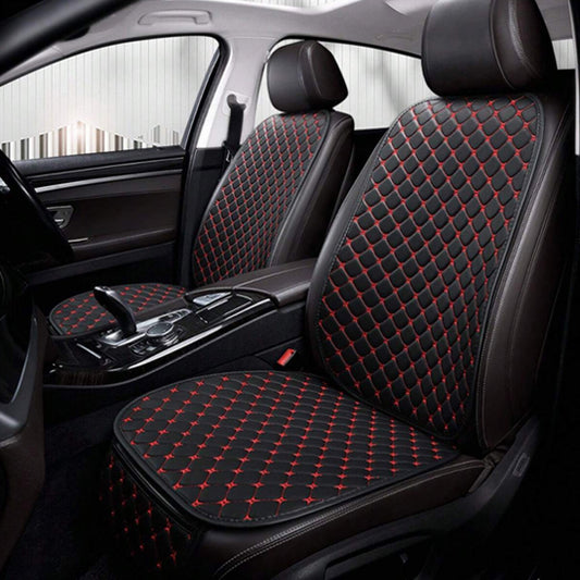 housse de siege voiture confort rouge carre noir adapte sieges avant