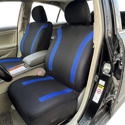 housse siege voiture avant fond noire sur bande bleue