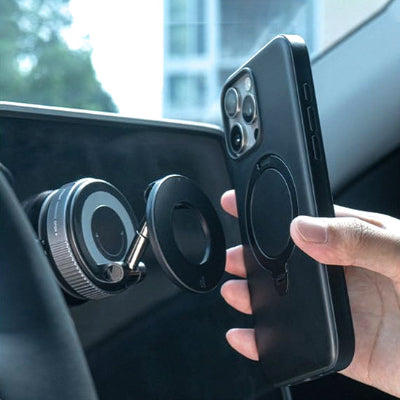 Installation appareil sur Support de téléphone voiture Magnetic vacuum
