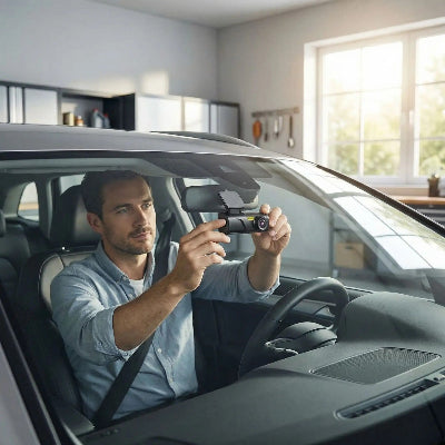 Installation dash cam pour voiture capteur gravité