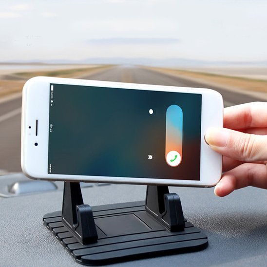 Installation portable en position horizontale sur Support de téléphone voiture Silicone