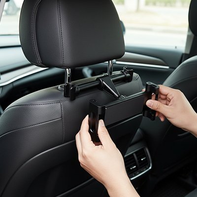 Installation Support tablette voiture Bras Télescopique 