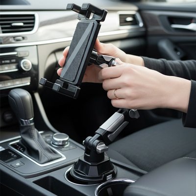 Installation Support tablette voiture Long bras Reglable