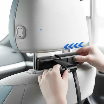 Installation Support voiture tablette  Universel Appui-tête