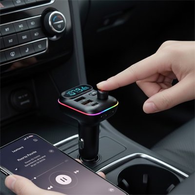 Installation Transmetteur fm bluetooth MP3 allume cigare