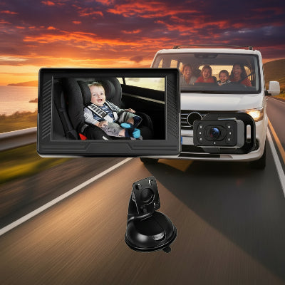 Présentation camera en voiture Écran appui-tête bébé