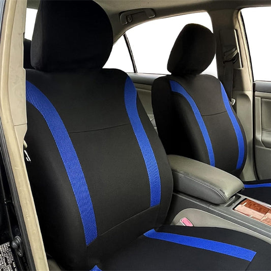 siege avant couvert housse voiture noire sur bande bleu